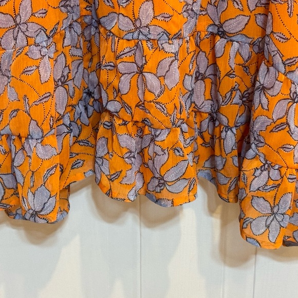 Jessica Simpson Sz M Orange/Gray Dress EUC😊😊 - Picture 10 of 12